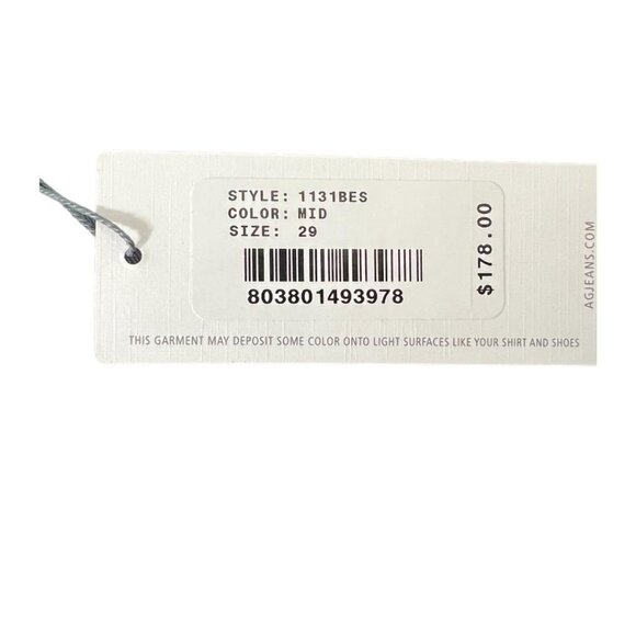 AG Adriano Goldschmied Mens Black Matchbox Slim Fit Straight Leg Jeans Sz 29 New - Picture 6 of 12